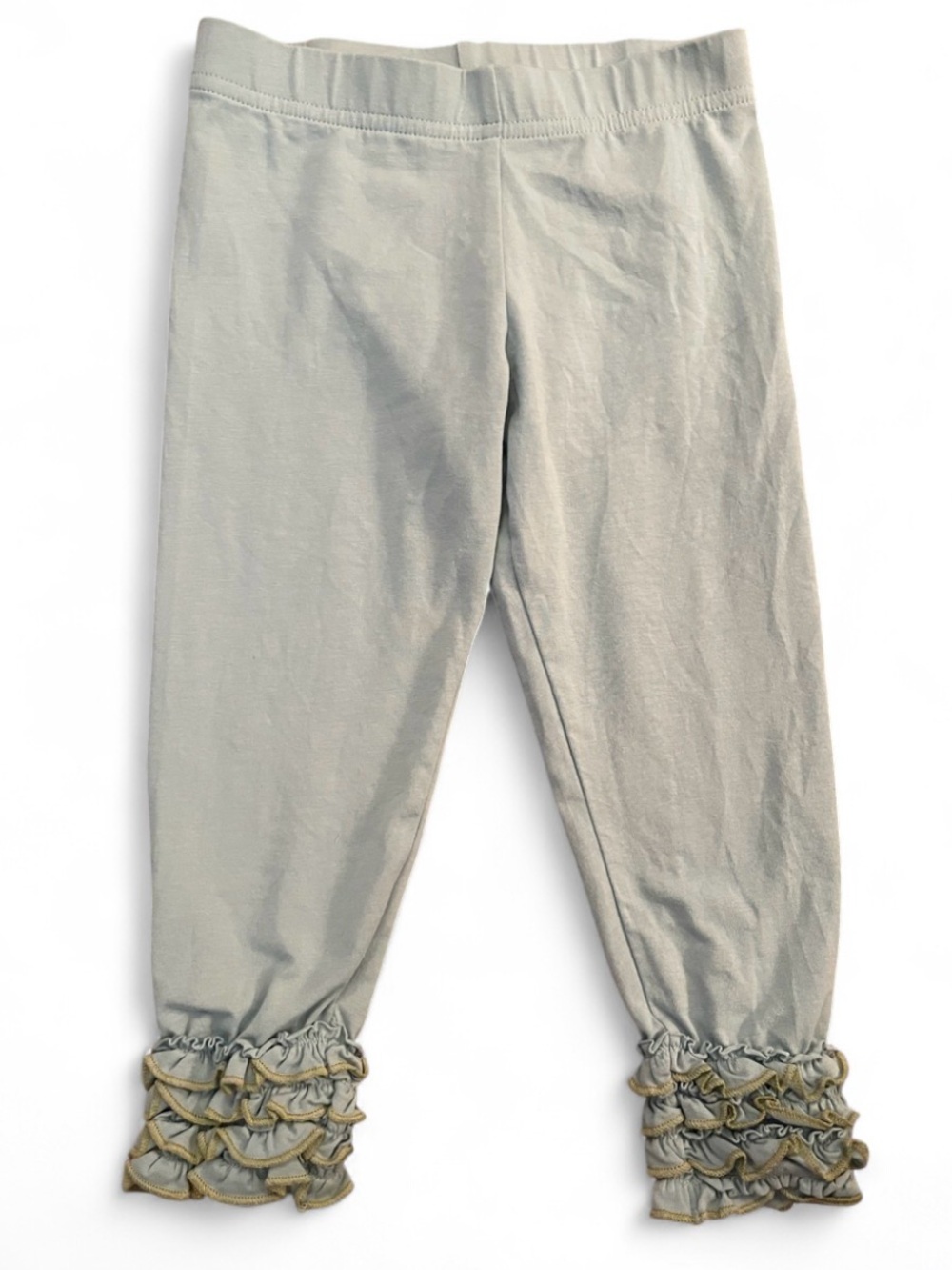 Matilda Jane Light Blue Leggings with Ruffles on the Bottom Girls Size 4